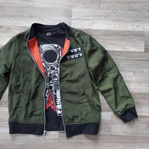 Kids Flight Jacket and Astronaut Tee Wonder Nation Size 6 / 7